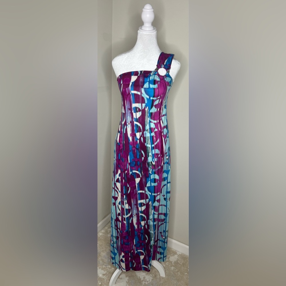 Long Maxi Dress Blue & Purple